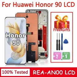 6.7“ New For Huawei Honor 90 LCD Display Touch Screen Digitizer Assembly Honor90 REA-AN00, REA-NX9 Display With fingerprints