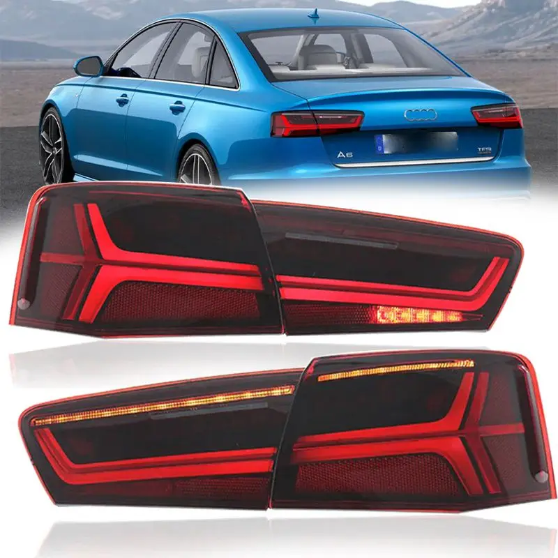 

Fit for Audi A6 S6 C7 Sedan Pre‑Facelift 2012 2013 2014 Facelift Look Dynamic Full LED Tail Lights Rear Lamp