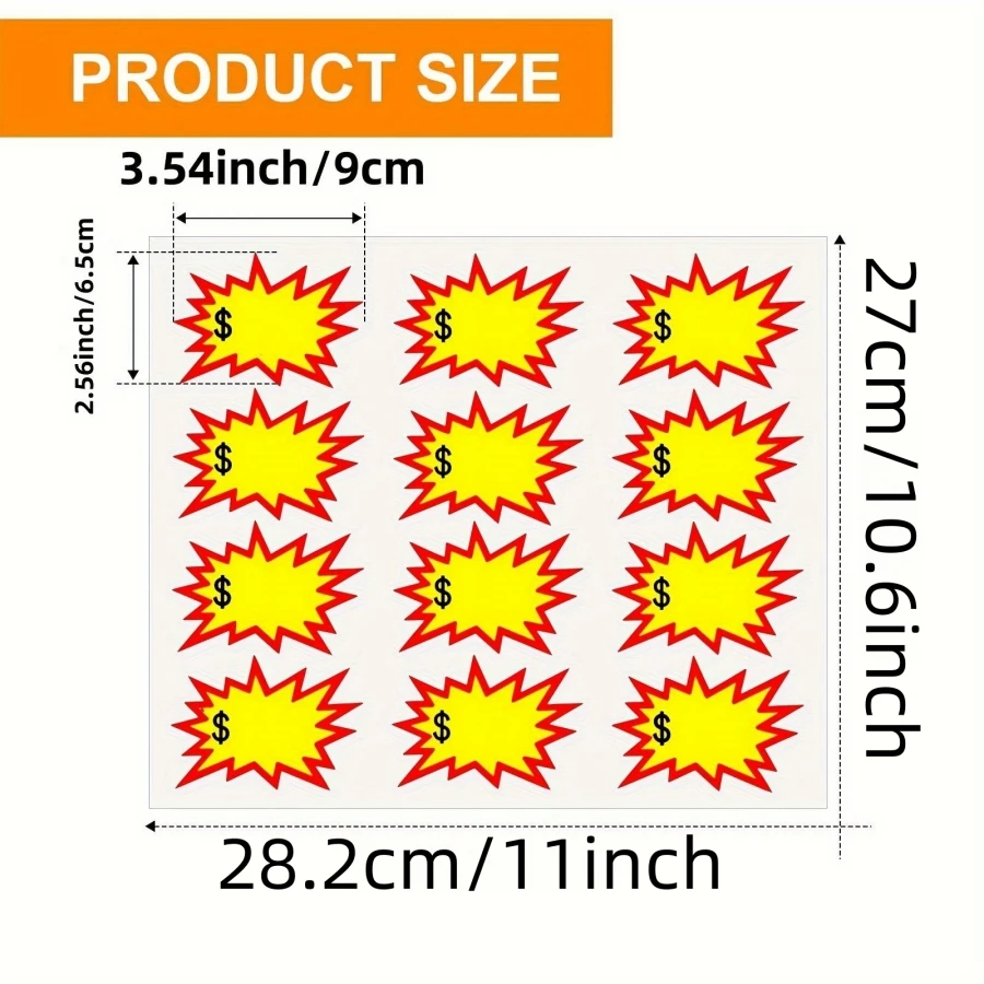 120 Pcs Price Tags Stickers Adhesive Large Sale Sticker Garage Sale Price Stickers Yard Sale Pricing Stickers