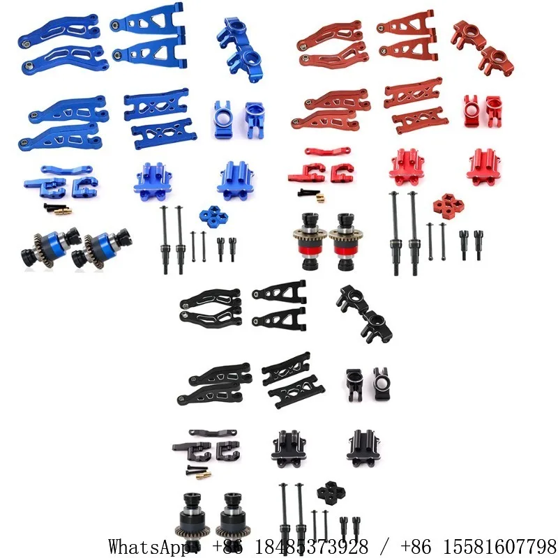 Full Aluminum Upgrade Parts Set for 1/14 Mojave Grom RC Car Compatible with Brushed & Brushless Power System Replacement Kit