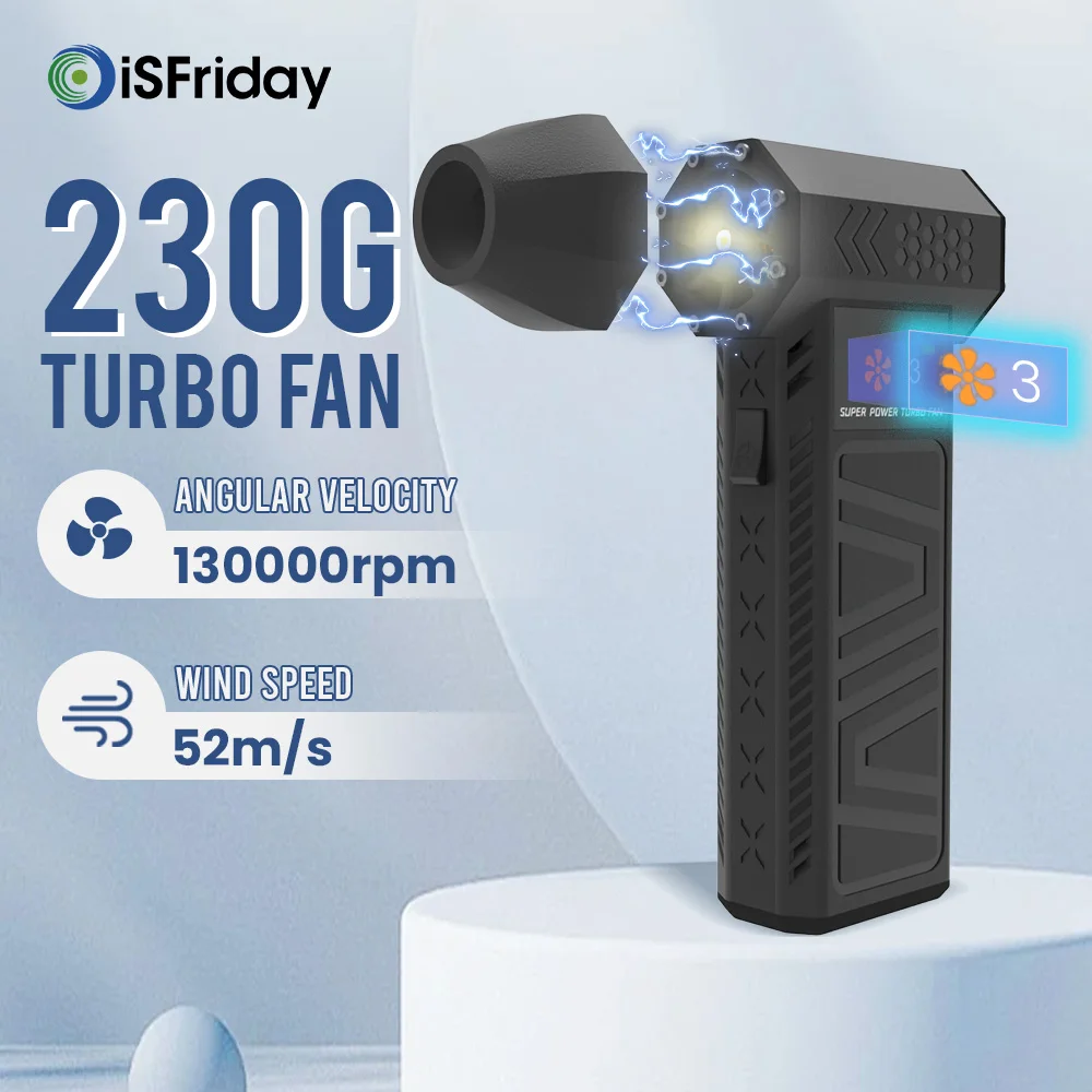 Isfriday Air blower TurboFan Jetdry & Flashlight Brushless Duct Blower Turbo Fan Turbo Jet Fan Cordless Dust Remover Clean Tool