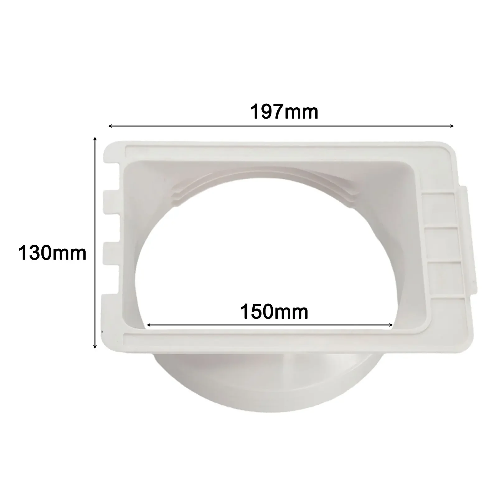 197*130*150mm Connector Duct Adapter Duct Adapter Efficient Ventilation Gray Portable Versatile Easy To Install
