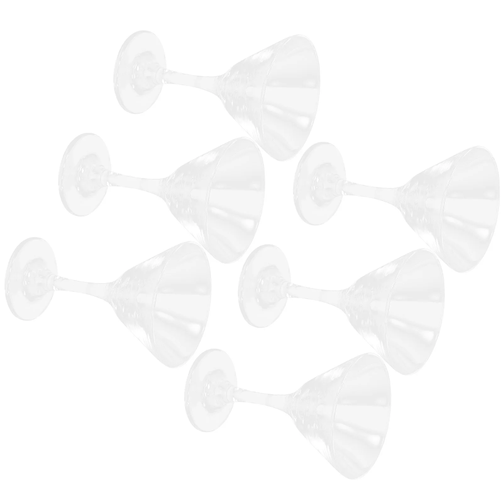 

6Pcs Elegant Martini Cocktail Glass Goblets Glassware Party Wine Cups Whiskey Reusable Cups Cocktail Glasses