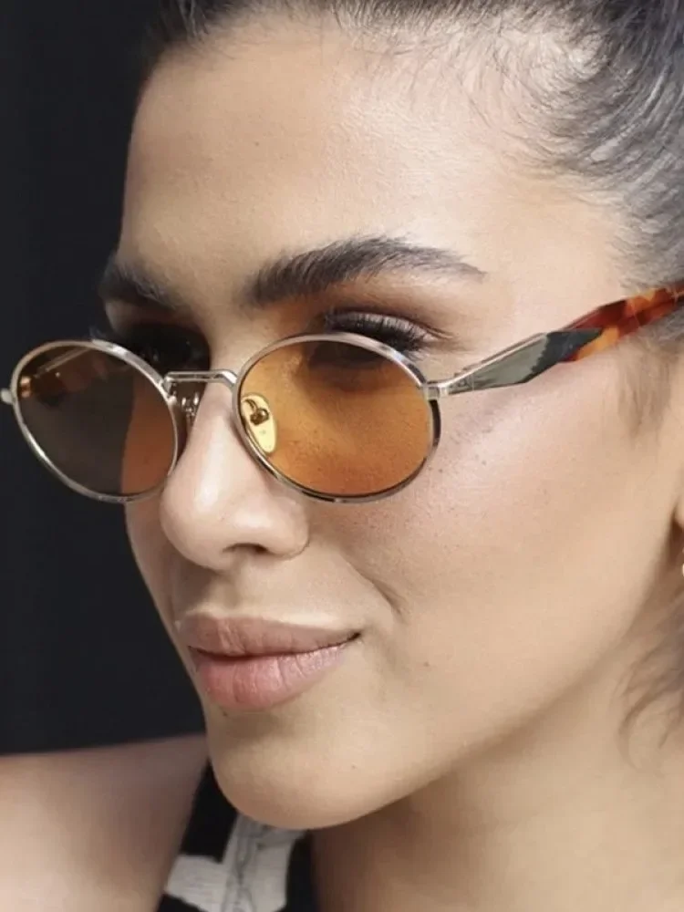 Retro Round Metal Sunglasses Women Glasses New Fashion Leopard Sun Glasses Trendy Brand Designer Eyewear Female Male UV400