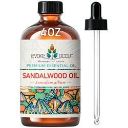 EVOKE OCCU 118ML/4 Fl.Oz. Essential Oils, Premium Sandalwood Plant Oil for Diffuser Purifier Skin&Hair Care Candle Soap Making