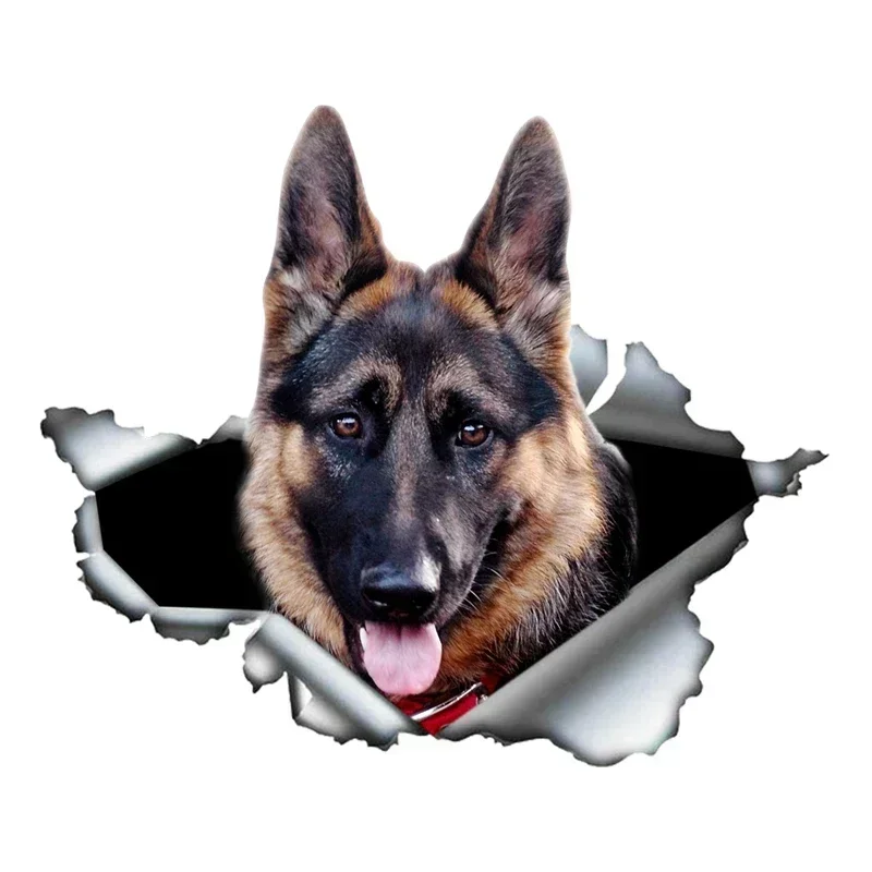 3D-Autoaufkleber, selbstklebend, Deutscher Schäferhund, Aufkleber, wasserdicht, für Auto, Stoßstange und Heckscheibendekoration