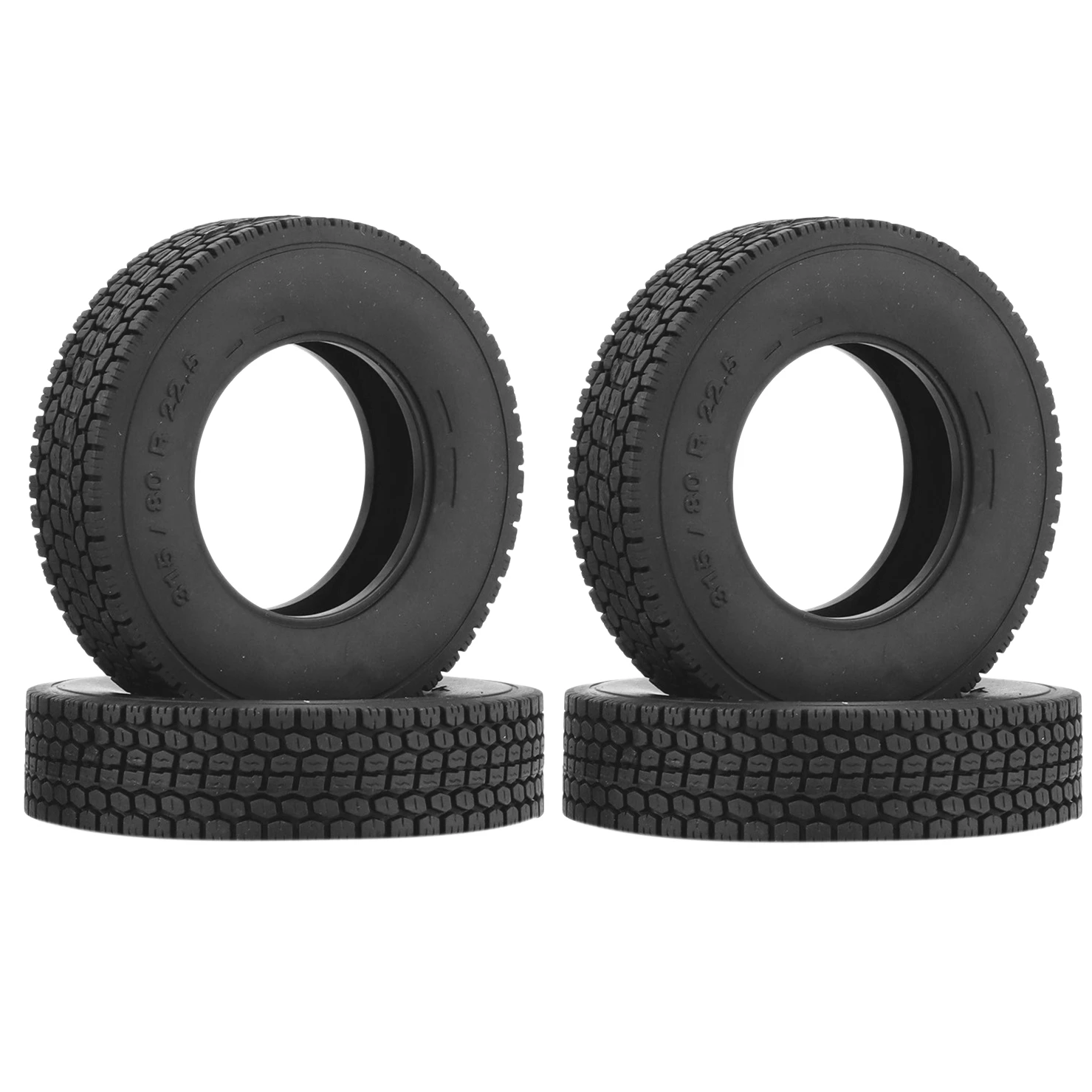 4pcs 20mm Hard Rubber Tires for 1/14 Tamiya RC Semi Tractor Truck Tipper MAN King Hauler ACTROS SCANIA Upgrade Parts