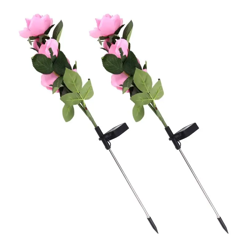 

ABJX Новые садовые светильники в виде роз, имитация цветов, для украшения газона, уличные водонепроницаемые светильники для сада, 6 ламп