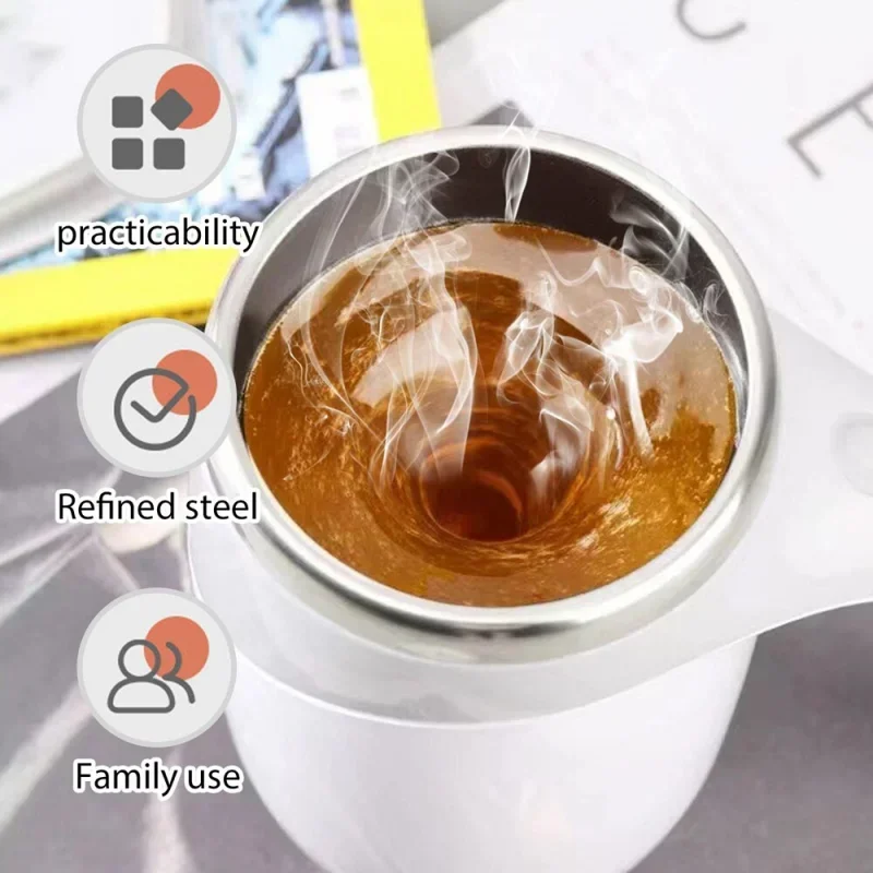 Smart Coffee Cup Magnetic Automatic Stirring Cup Electric Portable Milkshake  Protein Shaker  Rechargeable Model