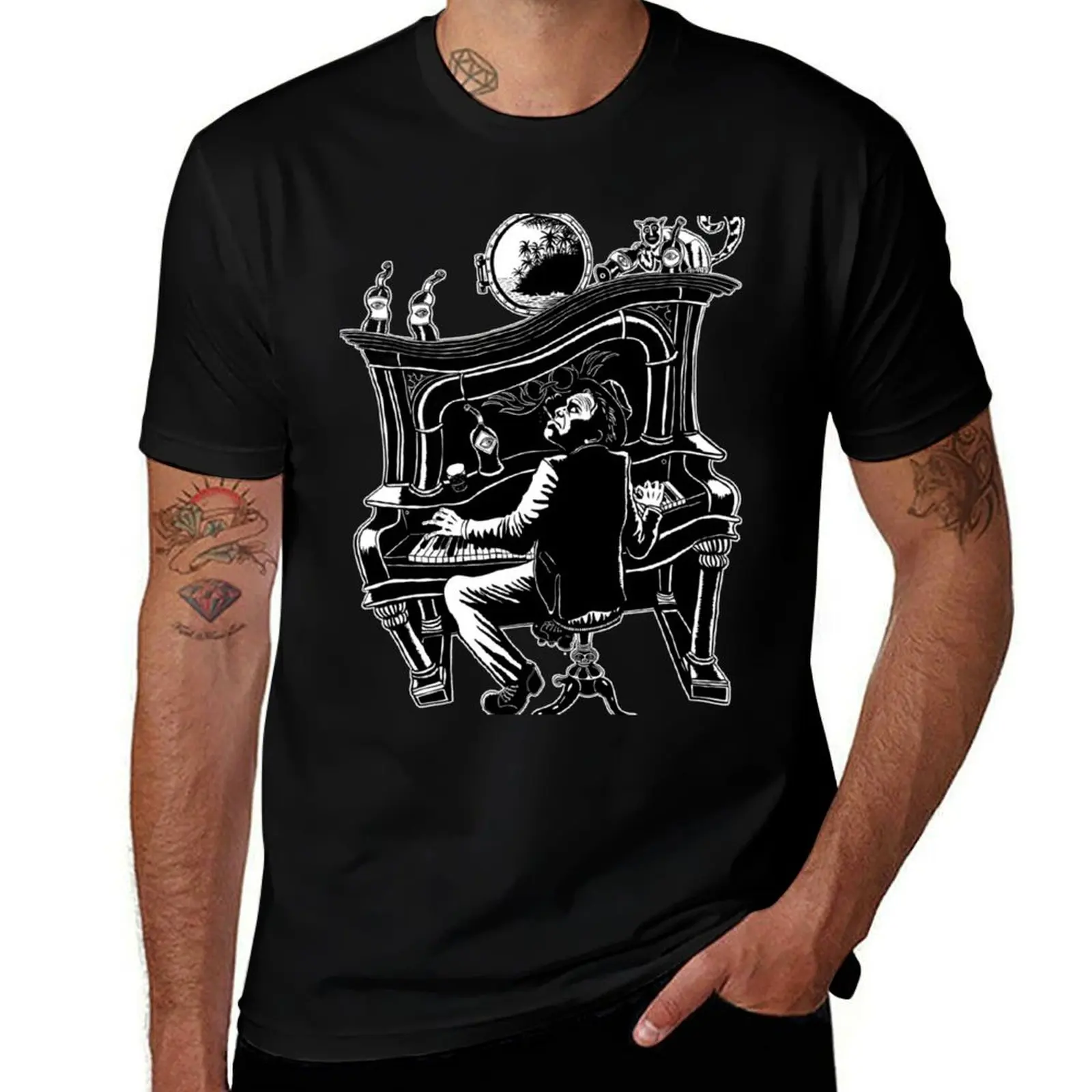 Tom-Waits-The-Piano-Has-Been- T-Shirt plus sizes plus size tops cotton t shirt men