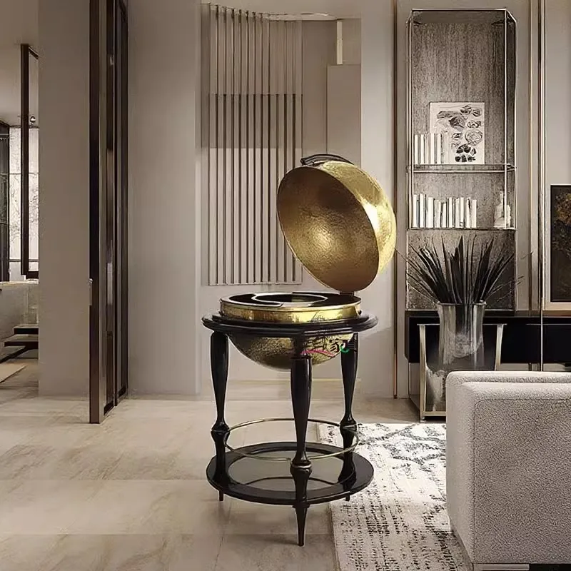 Pure copper wine cabinet, home new art light luxury high-end globe decorative beverage cabinet