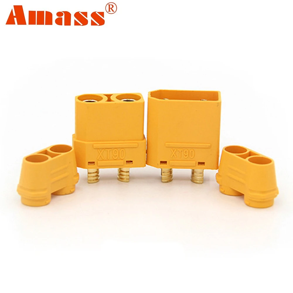 Amass10PCS XT90 connector 5 Pairs Amass XT90 connector XT90H Plug 4.5mm banana Male Female Adapter for RC Drone Car Lipo Battery