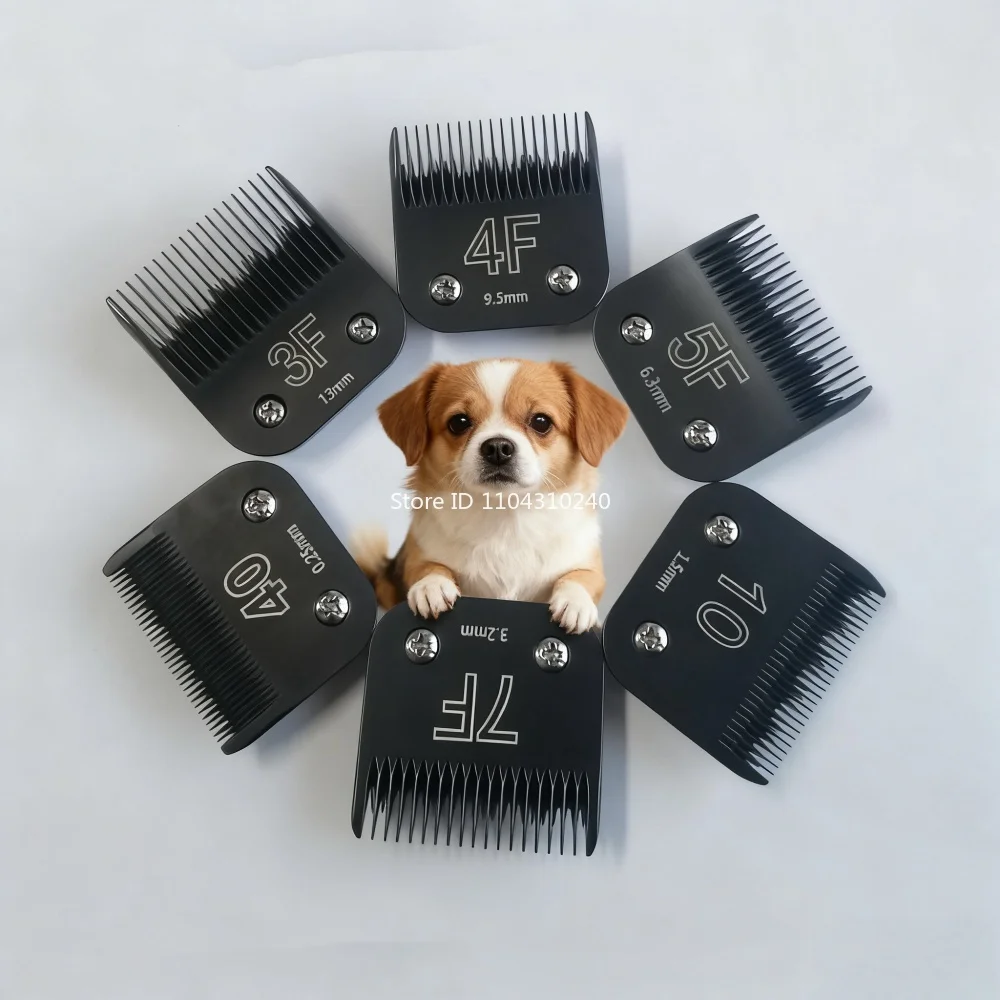 

Черное стальное лезвие A5 всех размеров для машинки для стрижки собак, прочное сменное лезвие триммера для домашних животных для машинки для стрижки домашних животных