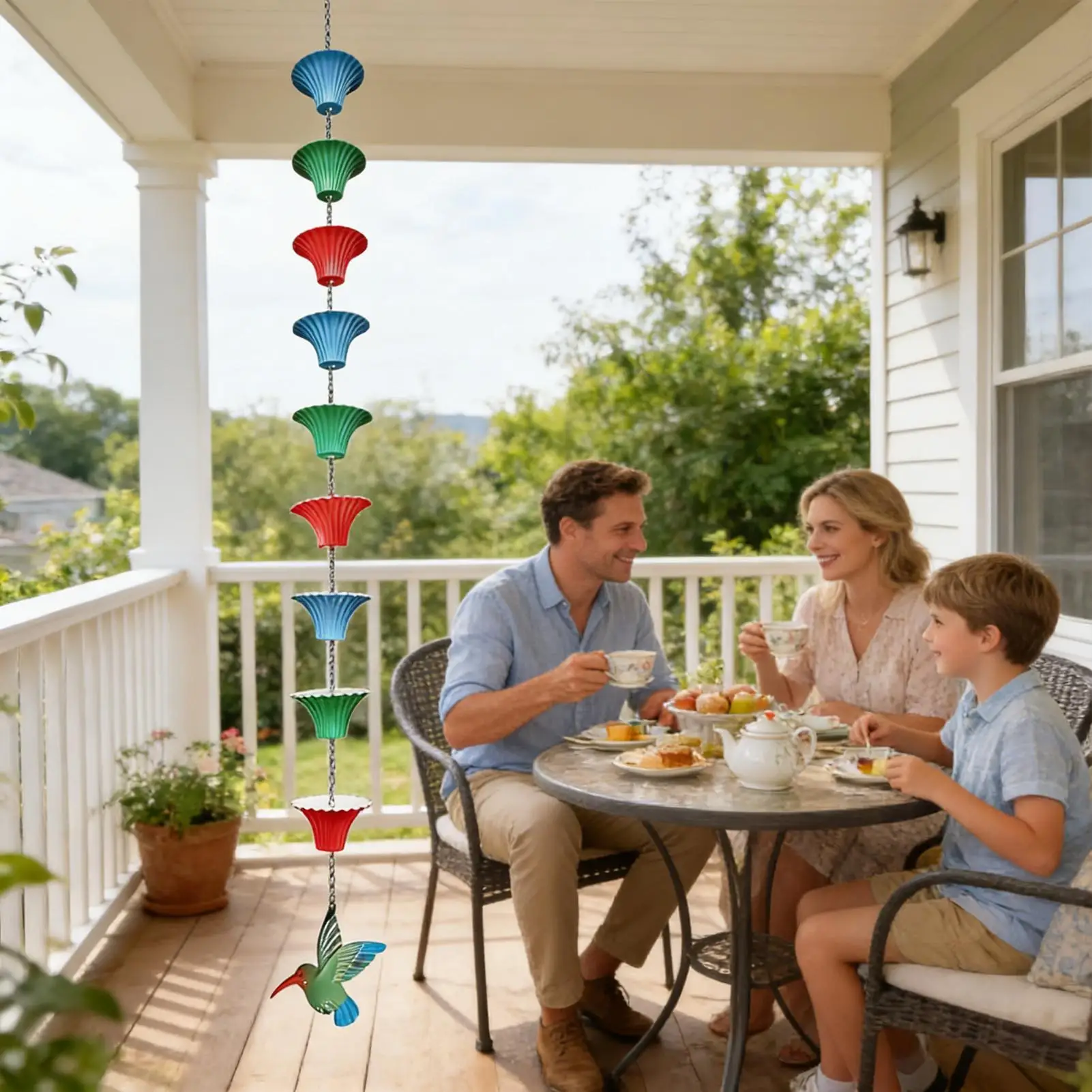 

Rain Chain Garden Decor Outside Outside Gutter Downspout in Park Embellishment Gutters Downspout Decorative Rain Chain