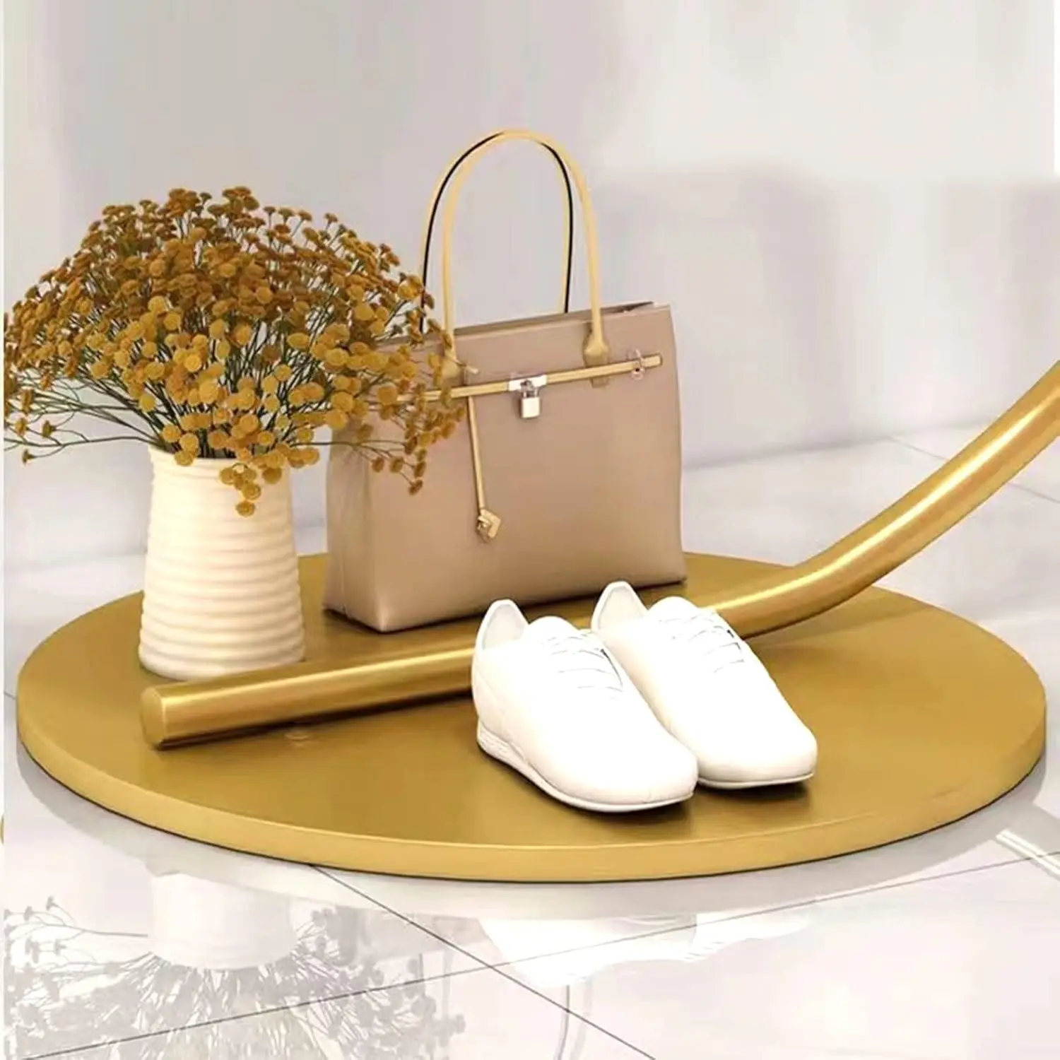 Freestanding Heavy Duty Industrial Pipe Clothing Rack, Portable Commercial Clothes Display Rack, Multi-Purpose Garment Bar for R