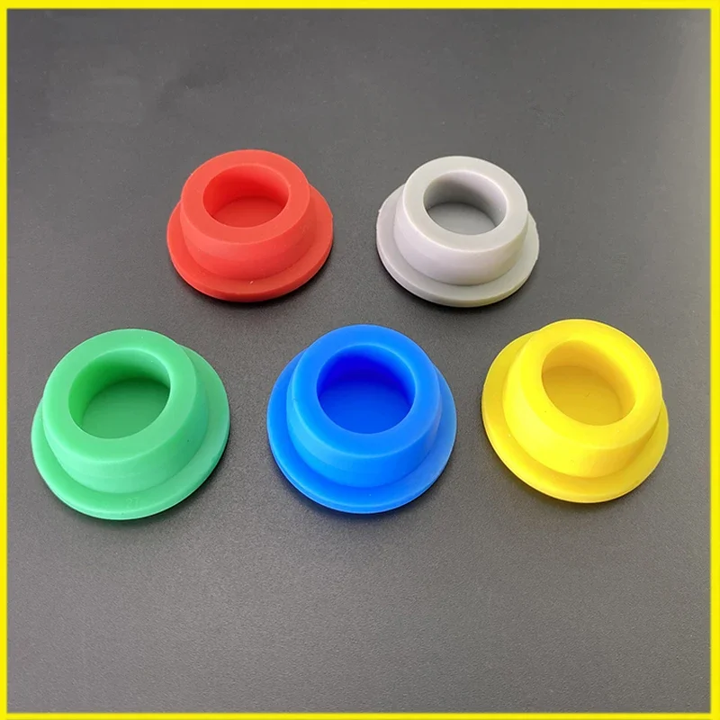 Silicone Rubber Hole Plugs T Type High Temperature Seal Stopper Blanking End Cap Cover Dustproof Plug Red Green Blue Grey Yellow