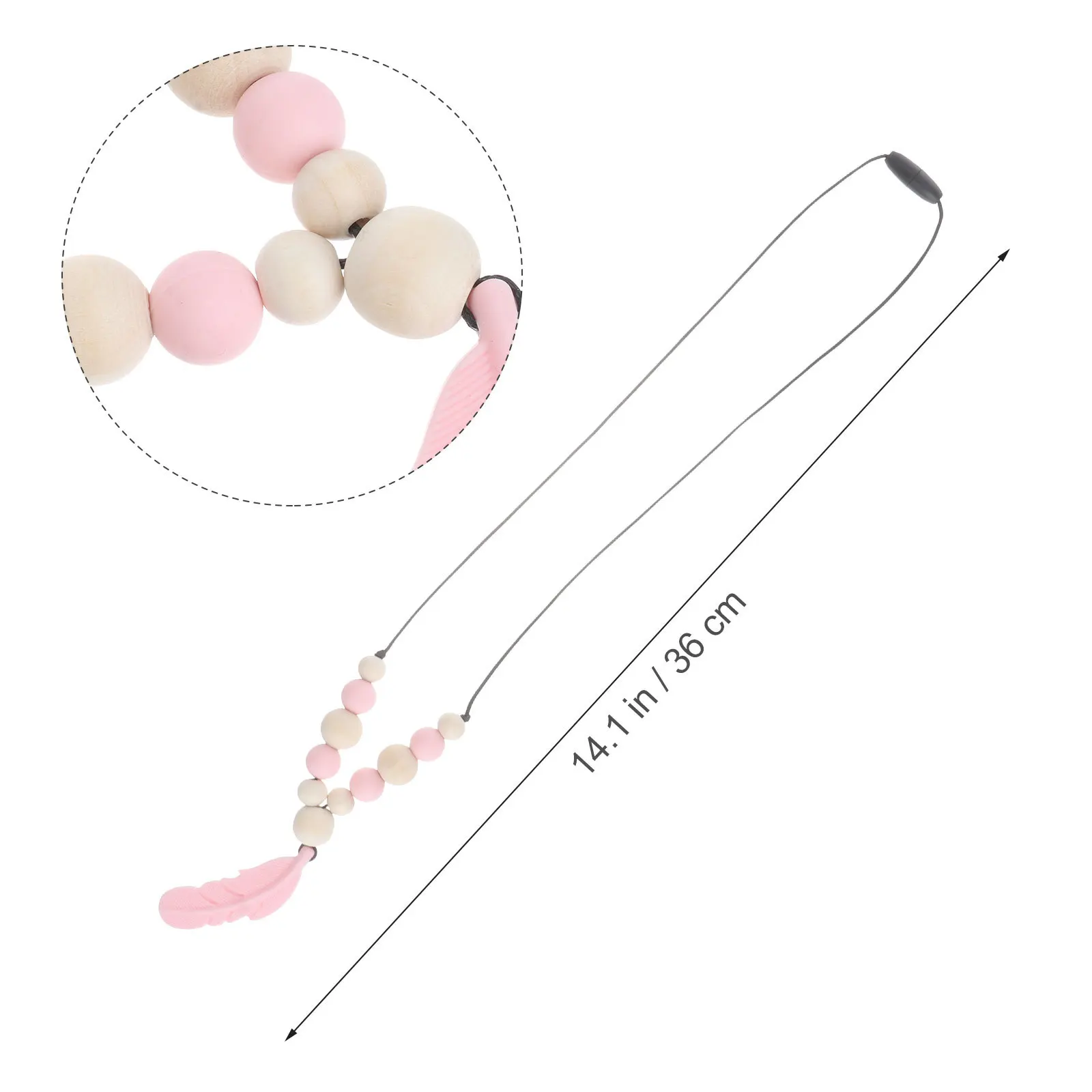 

Baby Silicone Molar Teething Necklace Newborn Infant Biting Soothing Soft Safe Teether Fun Gift Baby Teething Necklace