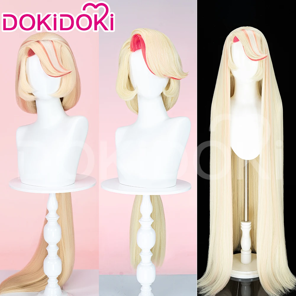 IN STOCK Charlie Morningstar Wig Anime Cosplay DokiDoki Women Long Hair Charlie Cosplay Fake Nails Highlight Dyeing Free Cap