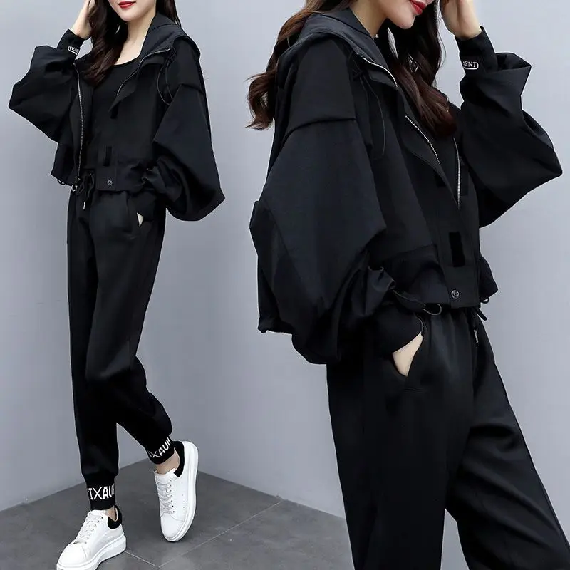 Women's Spring and Autumn Clothing New Casual Korean Version Simple Suit Fashion Temperament Color Commute Two-piece Set