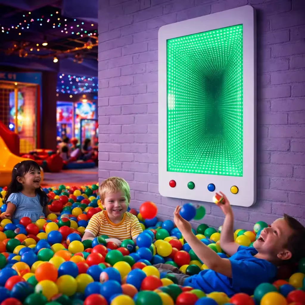 

Сенсорное оборудование для комнаты: настенная световая панель, квадратная, 3D, с изменением цвета, зеркальная лампа-тоннель бесконечности для лечения аутизма