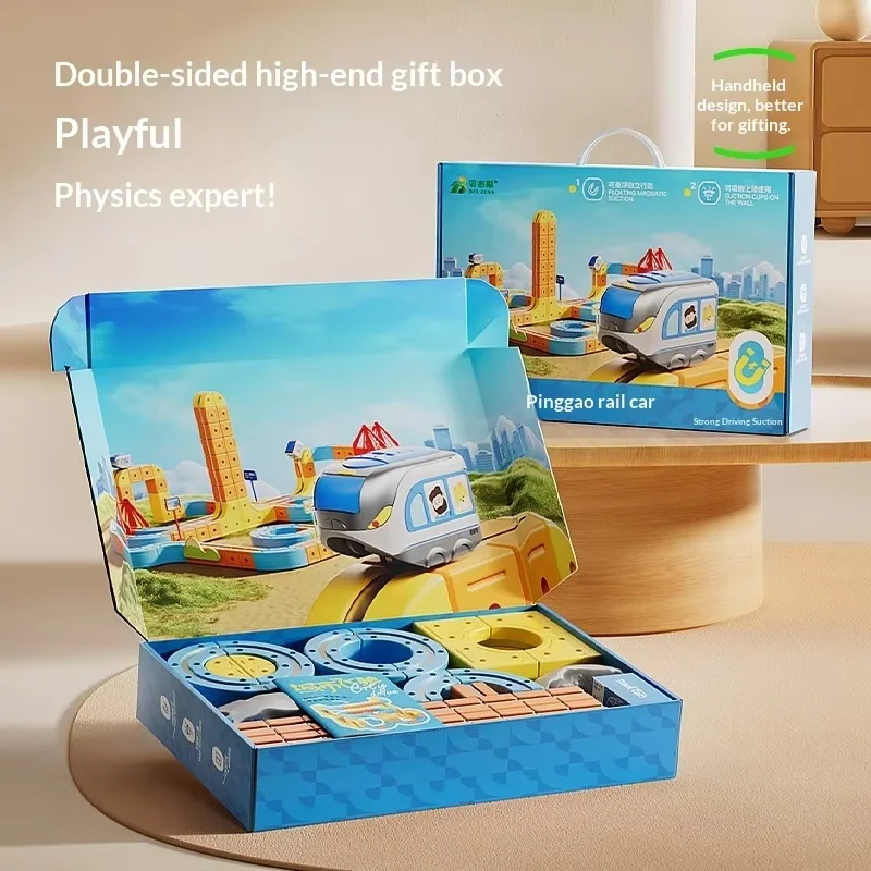 

New Diy Train Toy For Boys Magnetic Track 1:64 Electric Vehicle Miniature Model Toys Train Toys For Children Birthday Toys Gifts