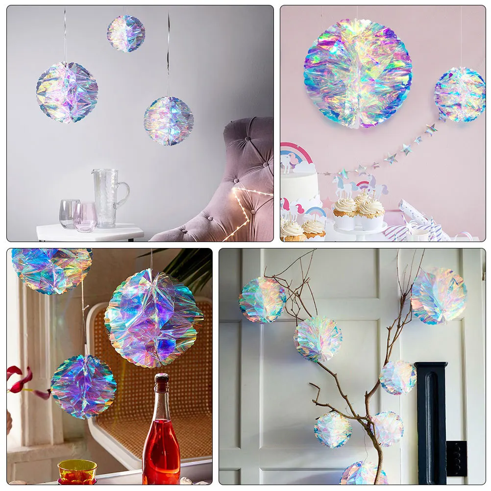

3Pcs Colorful Honeycomb Ball Birthday Party Pendant Decoration Props Celebration Setup Adornments Party Pendant