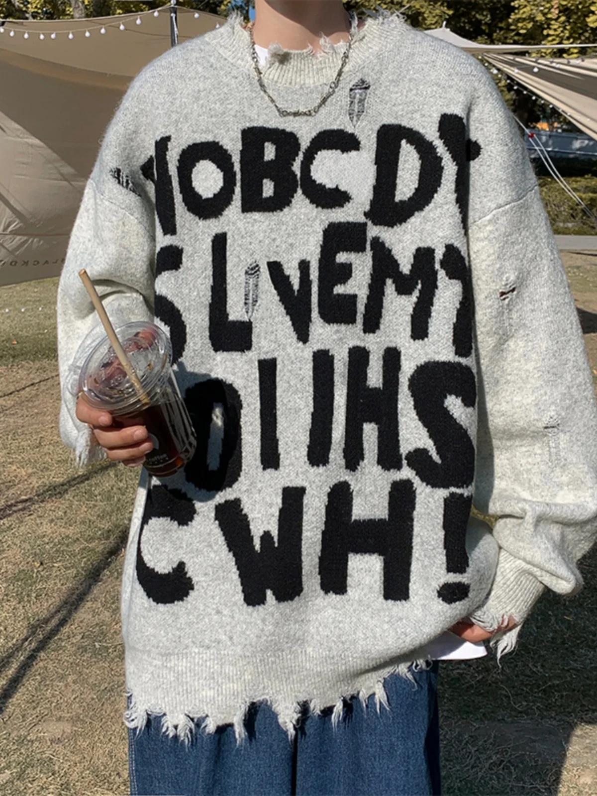 

American Sle Trendy Brand Men's Knitted Sweater Autumn Winter New Loose Couple Inner Warmth Knitting Base irt Top