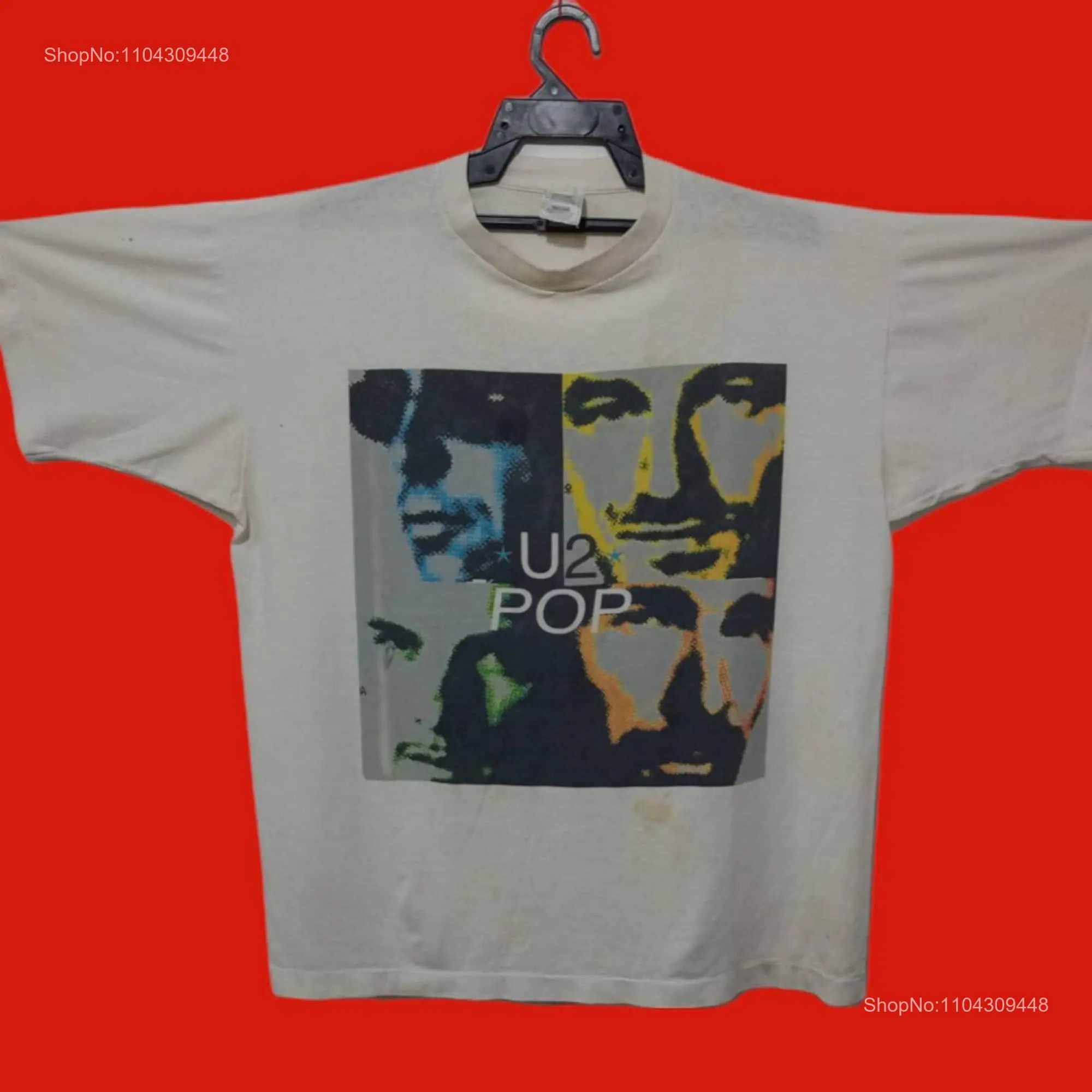 Vintage 90s U2 Irish Rock Band Alternative Indie Zooropa Tour White Xlarge T Shirt Music ConcerT Size XL