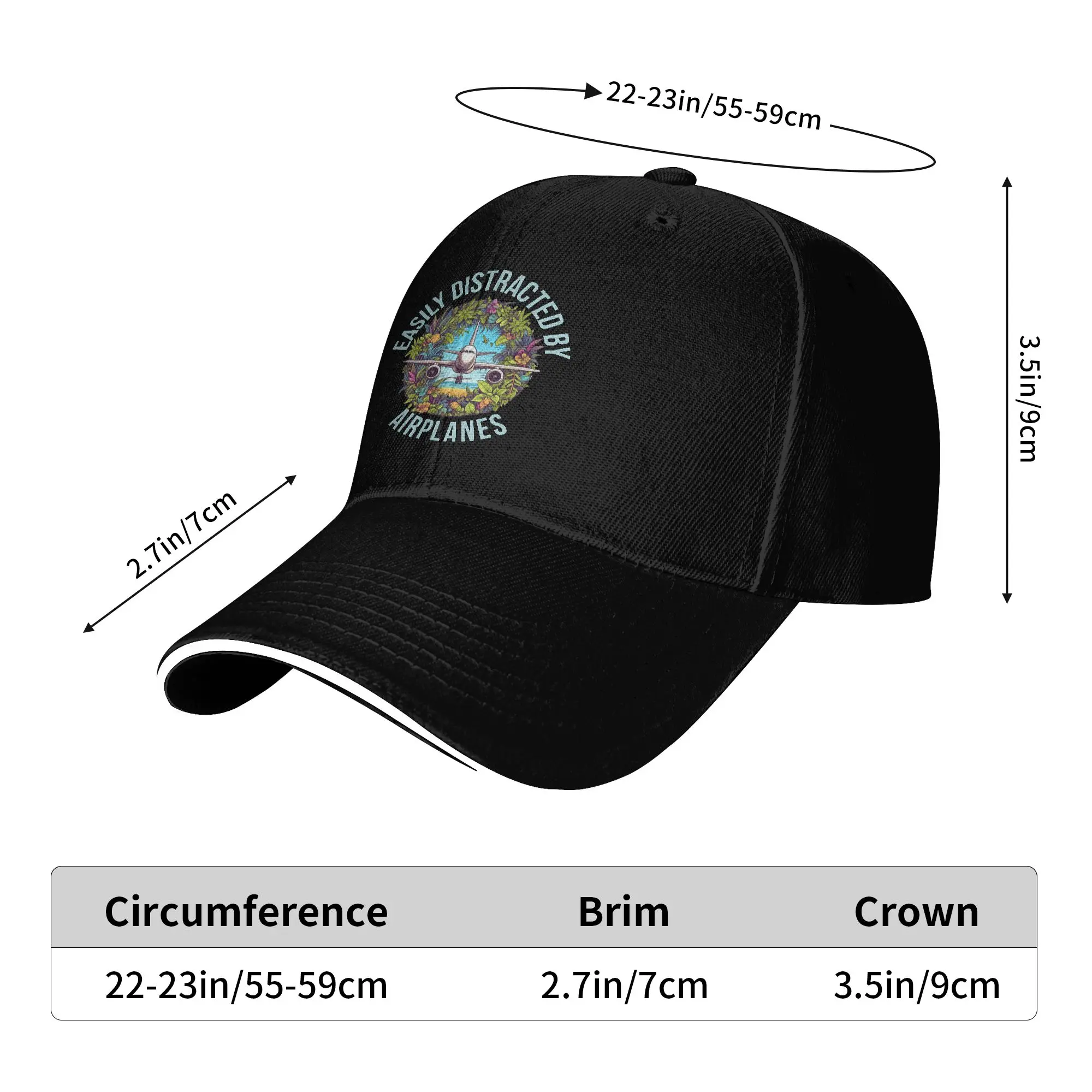 Summer Casual Baseball Cap Easily Distracted By Airplanes Outdoor Gym Trucker Hat Men Women Wholesale Streetwear Snapback Cap