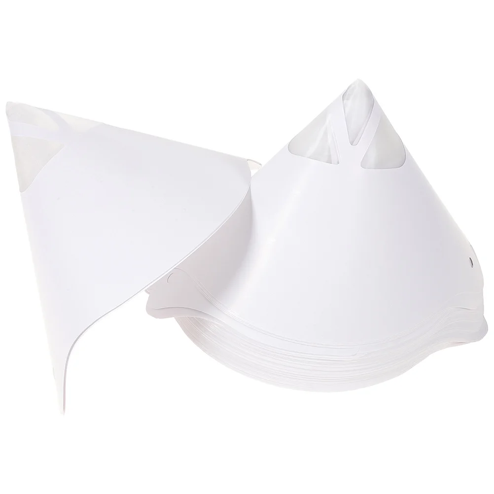 

50 Pcs Fuel Oil Filter Funnel Automotive White Paint Filters Automobile Strainer