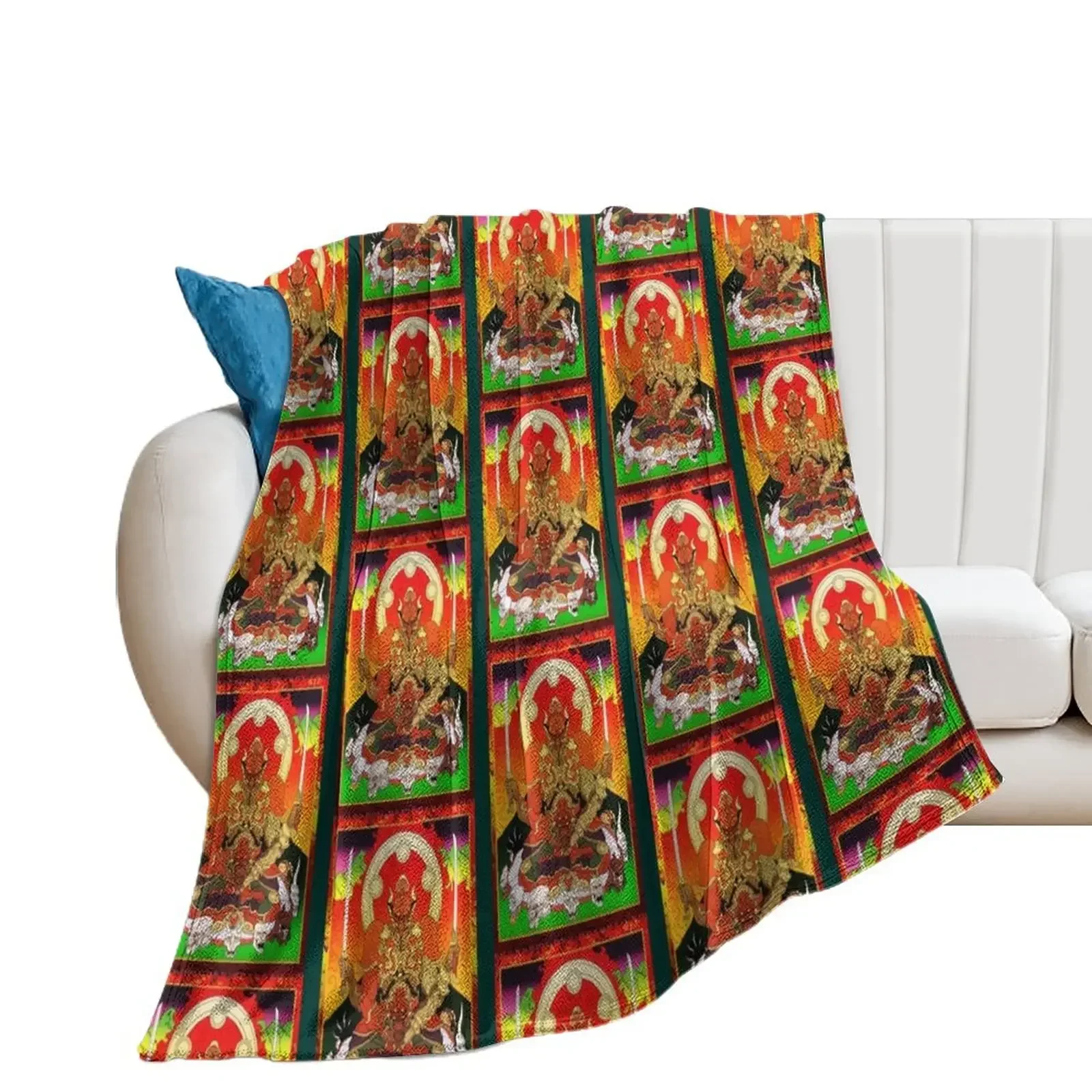 Yoshimitsu, Tekken and Soul Calibur, Buddhism Art Style Throw Blanket Luxury Hairys Designers Blankets