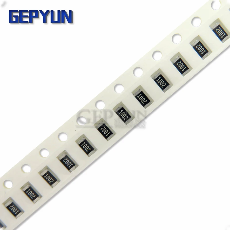 Imagem -02 - Resistor Smd 5000 Ohm10m Ohm 1k 1206 k 10k k 10 10 2.2 100 100 Ohm Resistência Gepyun