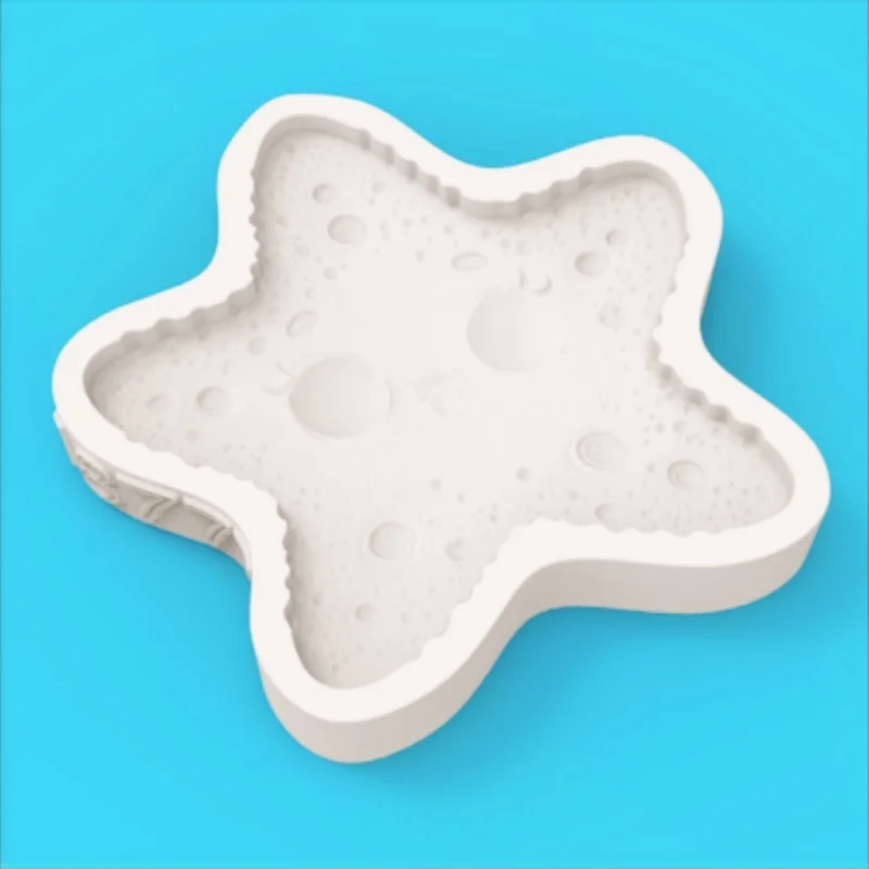 Cute Starfish Baking Mold, Chocolate Fondant Embossing Tool, Ocean-Themed Dessert Chocolate Decoration DIY Silicone Mold view 4