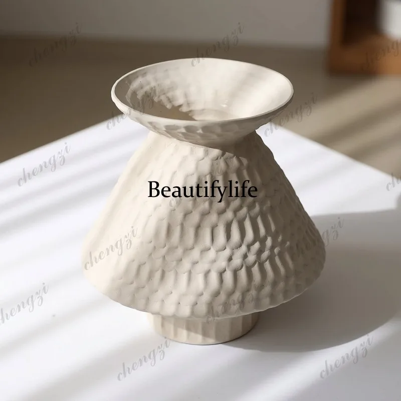 Wabi Sand antique ceramic vase B & B model room tea room flower arrangement Chinese soft decoration