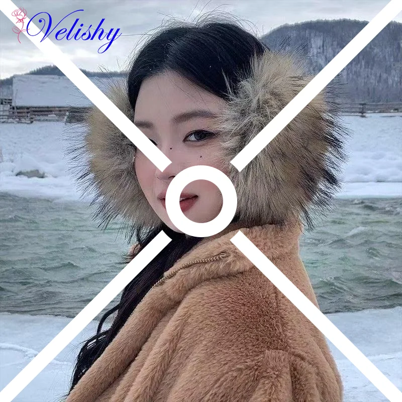 

Винтажные наушники из искусственного меха норки Y2K — плюшевые утолщенные грелки унисекс, ветрозащитный морозостойкий уличный зимний аксессуар