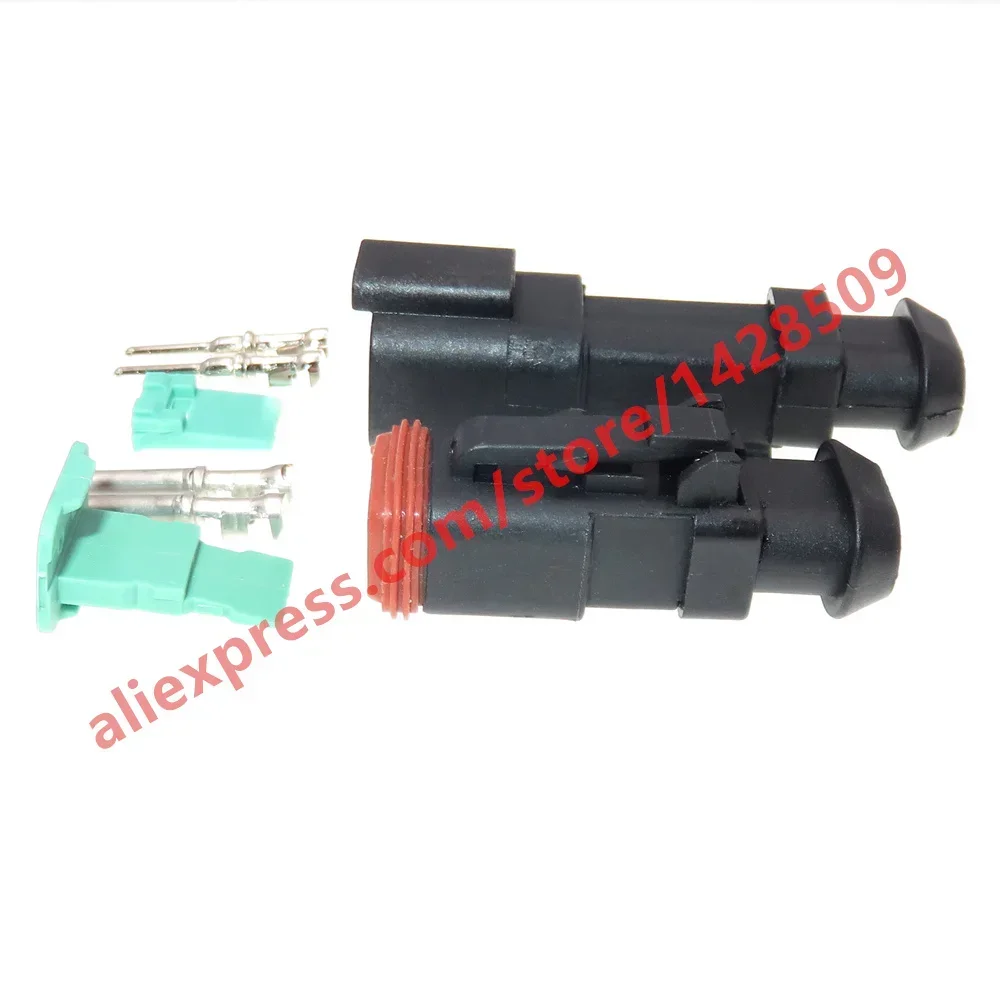1 Set 2 Pin Male Female Docking Connector DT04-2P-E008 DT04-2S-E008 1.6 Series Waterproof Fuel Spray Nozzle Wire Harness Socket