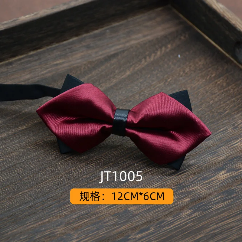 الرجال الكبار ربطة العنق بلون كلاسيكي موضة حفل زفاف رسمي الساتان هدية البلايد متعدد الألوان ضبط الرقبة ربطة القوس فيونكة