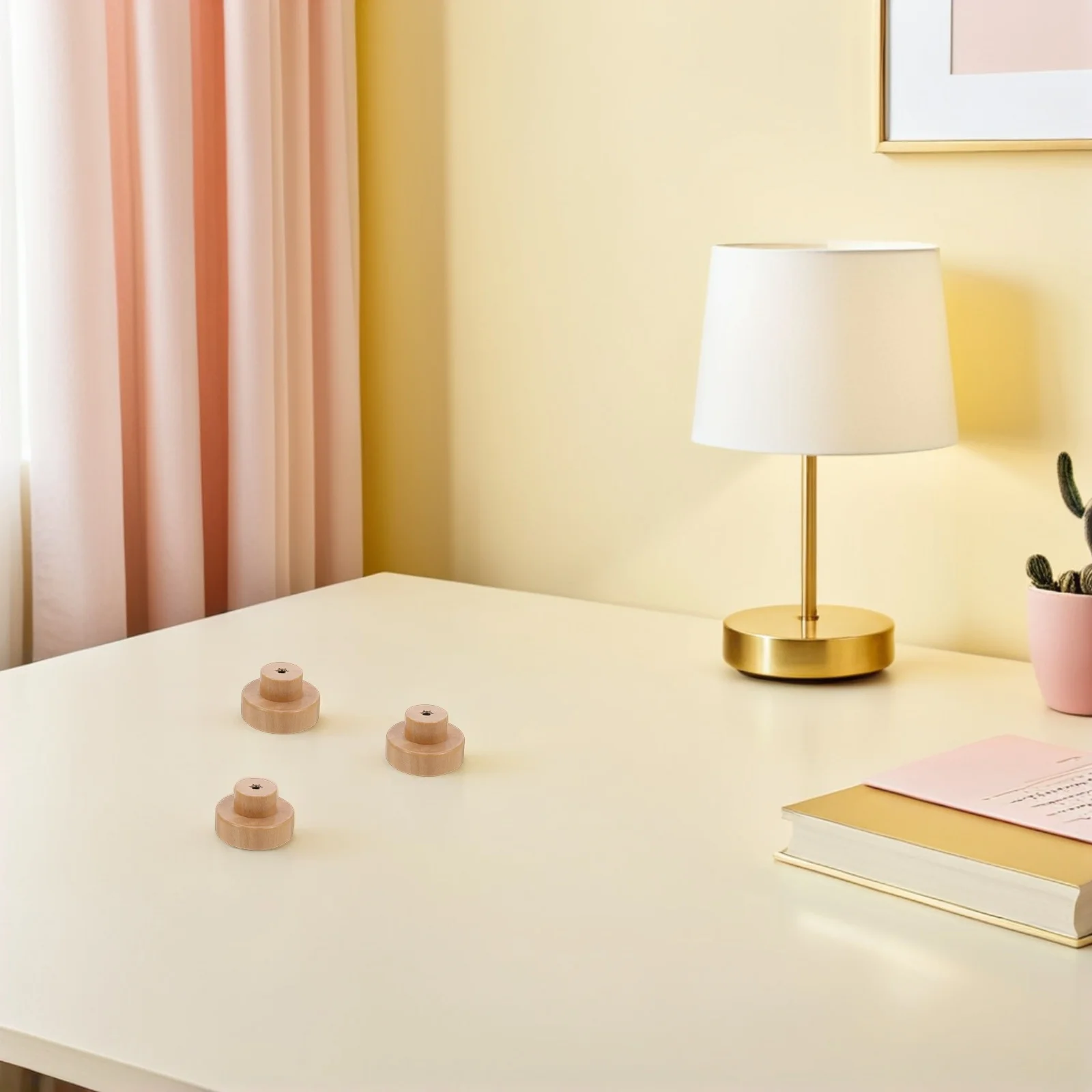 

10Pcs Solid Wood Drawer Handles Retro Style Pulls for Kitchen Cabinets Wardrobes Dressers Furniture Hardware Wood Cabinet Knobs