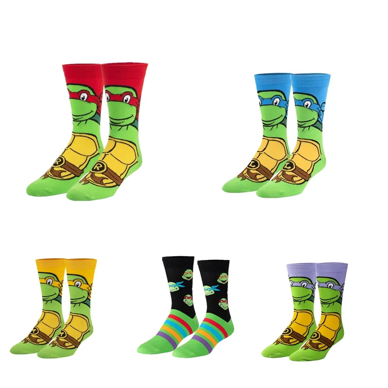 Cartoon Street Outdoor Anime Teenage Mutant Ninja Turtles Socks Cosplay Couple Sockings Accessories Prop