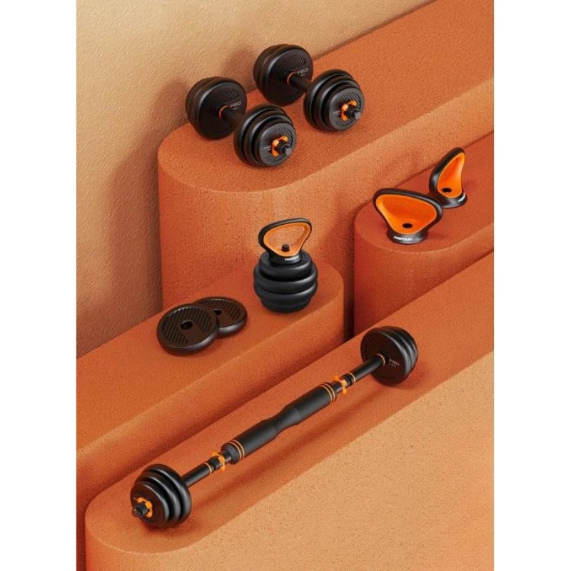 Home Adjustable Weight Set for New Fitness Learners, Multi-use Training Tool Can Be Used As Dumbbell, Barbell Or Kettlebell