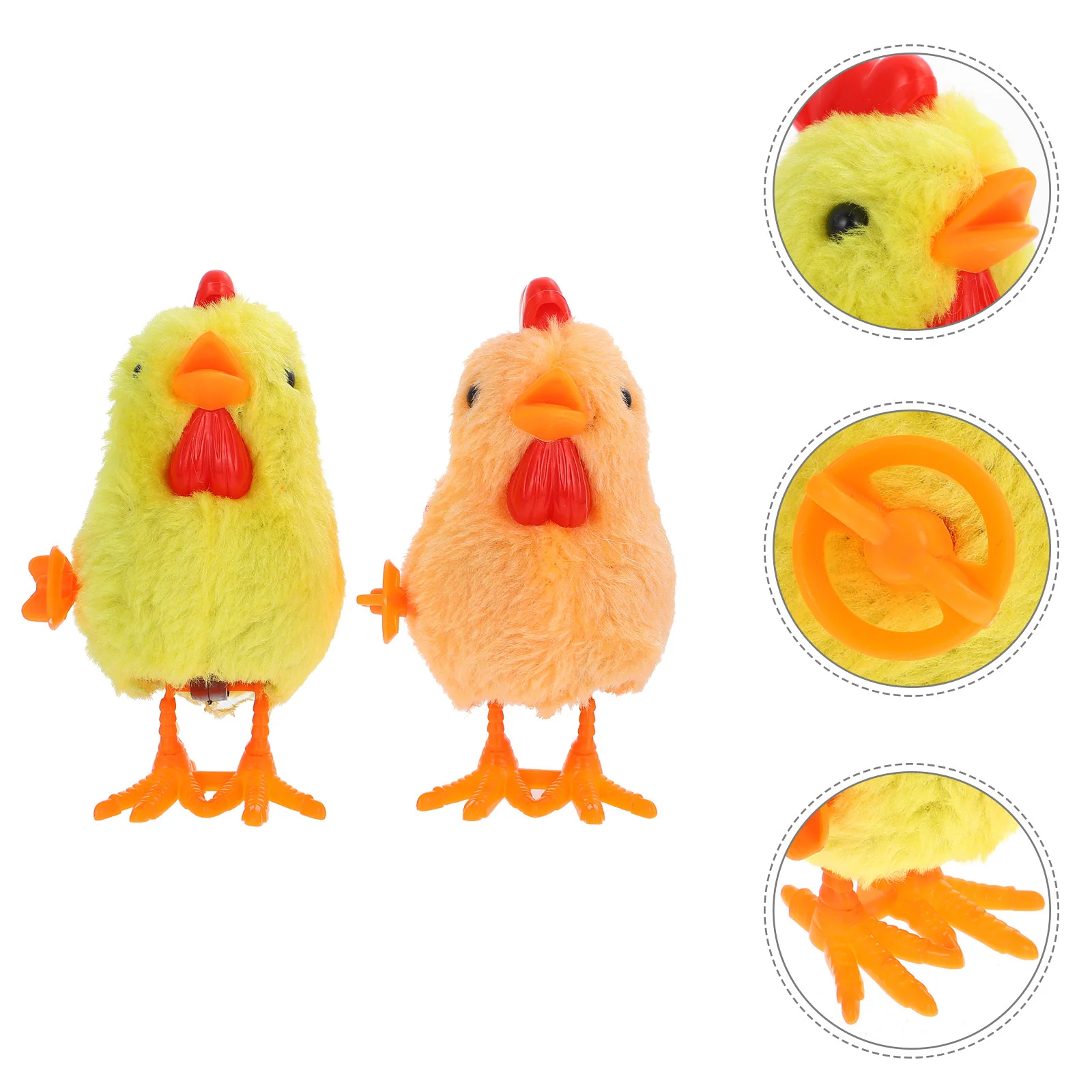 2Pcs Wind Up Huhn Ostern Springen Prop Kinder Geschenk Hause Dekoration Baby Küken Frühling Festival Wind Up Spielzeug Ostern Decor prop