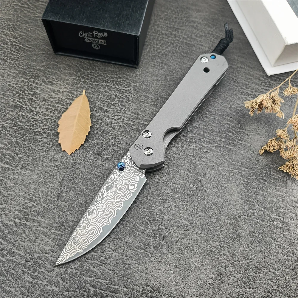 Chris Reeve Folding Pocket Knife D2/440C Blade Titanium Alloy/420 steel Handle Hunting Tactical Knives Safety Utility EDC Tool