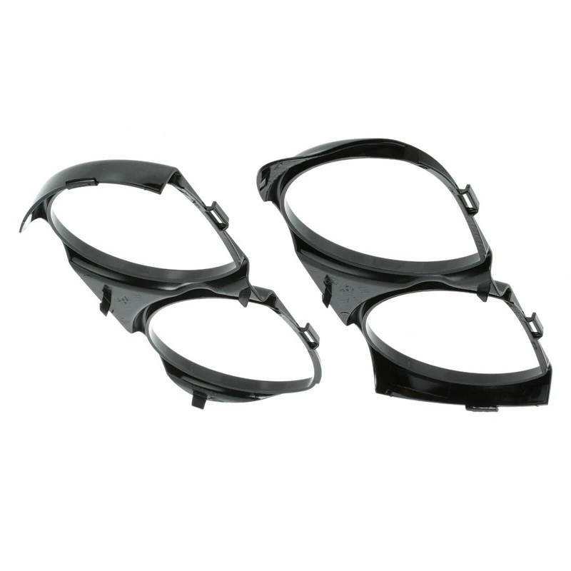 Garniture de lunette de lampe de sauna avant pour Dodge Challenger, droite et magasins, 68259053AB, 68259052AB, 1 paire