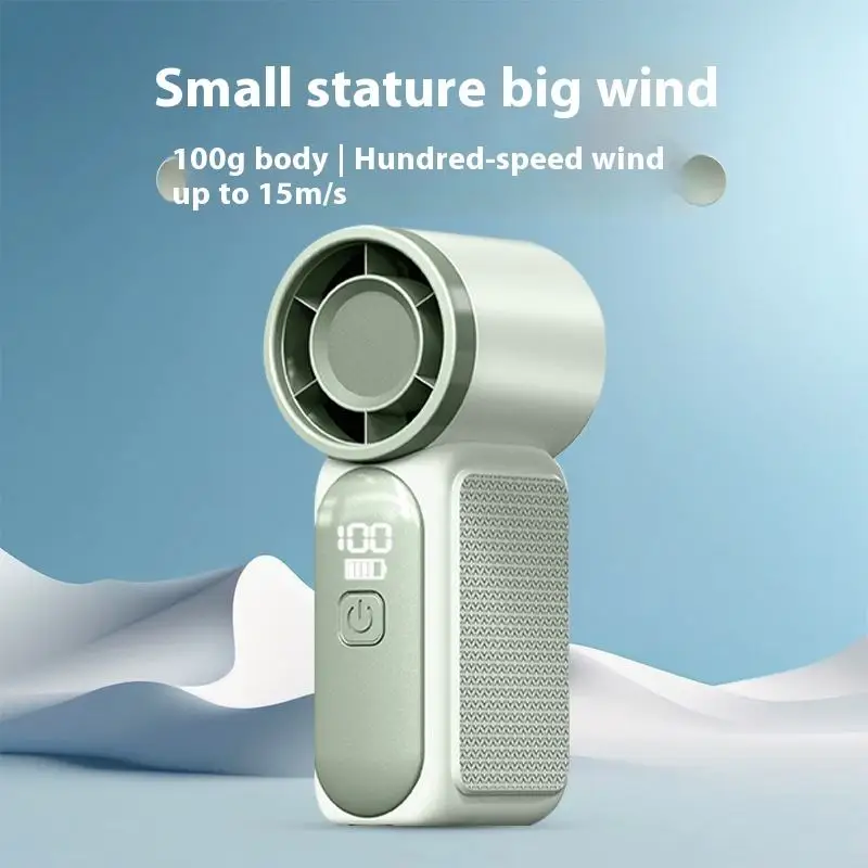 USB Battery Powered Cooling Mini Portable Handheld Fan New Arrival 100-Speed Options Rechargeable Wearable Home Car Hotel Use