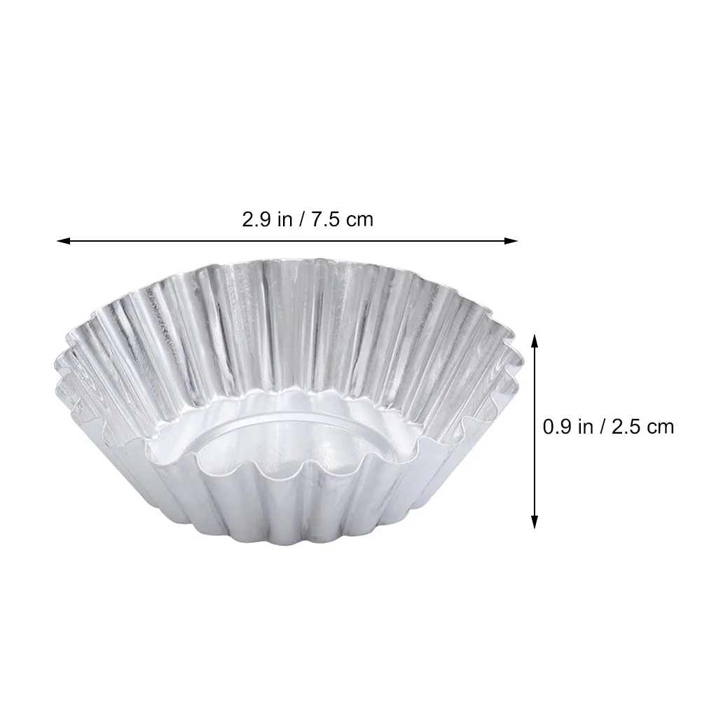 

100 шт., форма для яиц из алюминиевого сплава, антипригарные формы для пирогов для выпечки кексов, кексов, пирогов, формы для пирогов из алюминиевого сплава