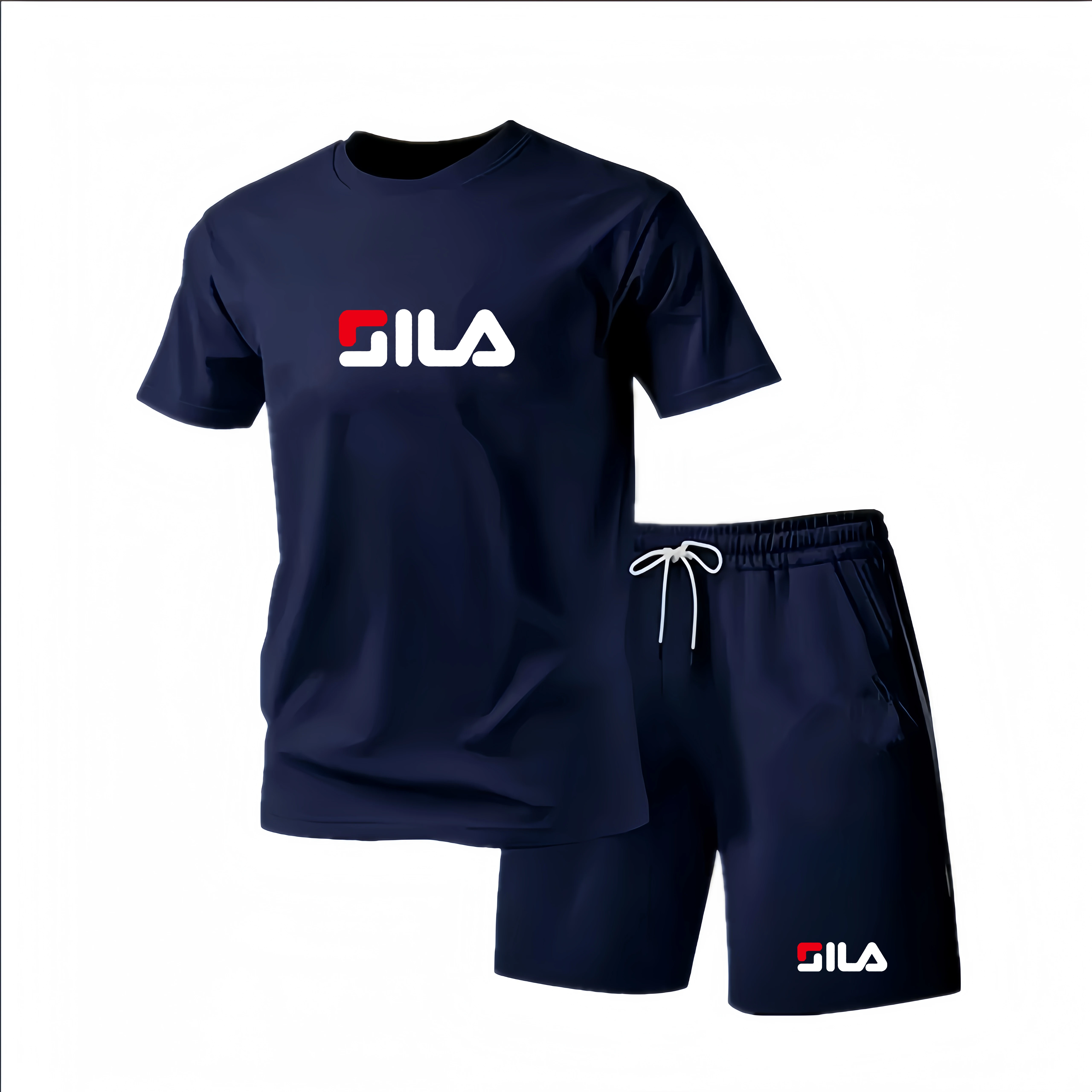 メンズ新作ツーピースセット、メッシュTシャツとショートパンツ - Sports Equipment Set のレビューと価格