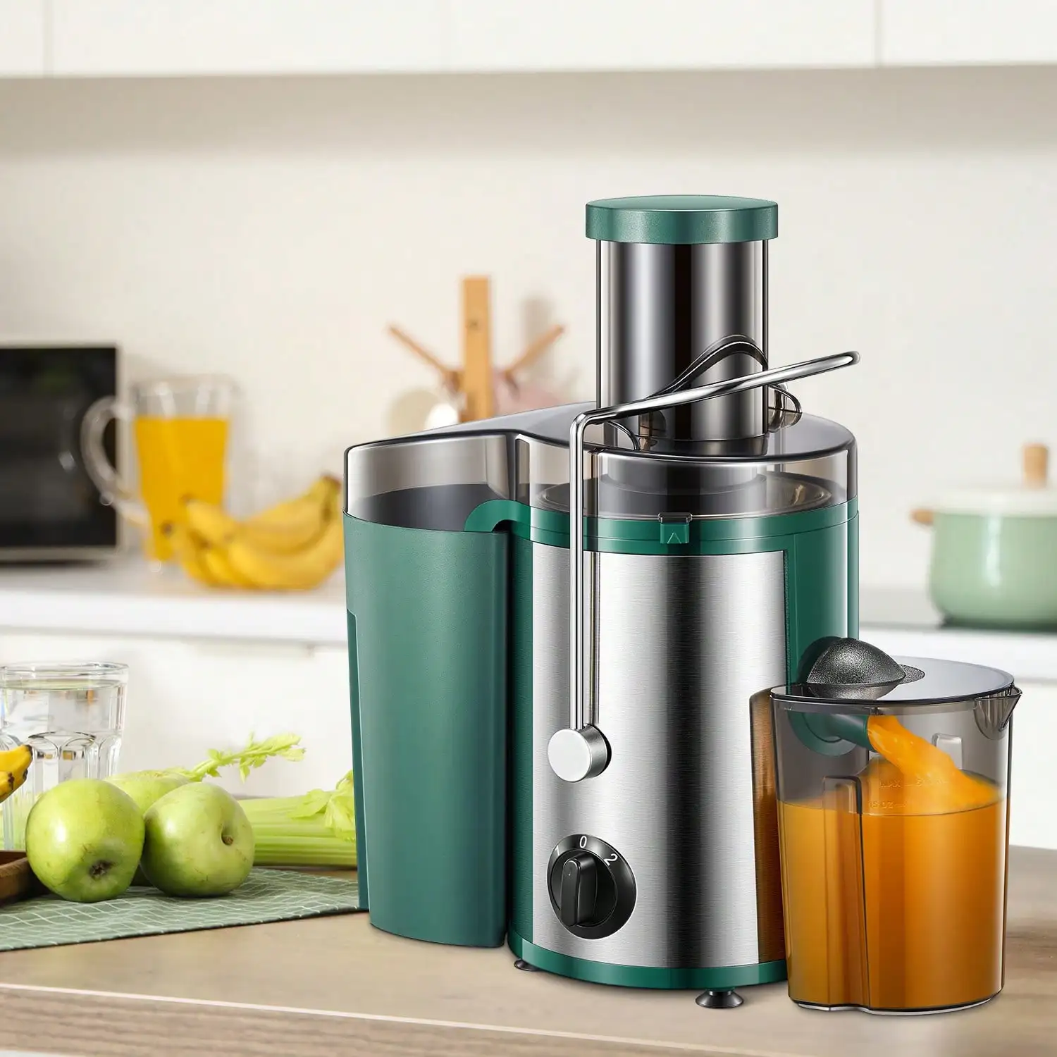 Yabano Juicer Machine, 500W Centrifugal Juicer Extractor With Wide Mouth 3