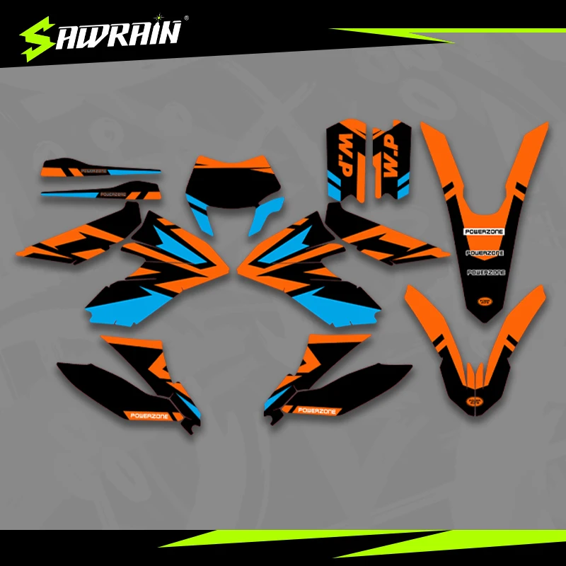 

Sawrain Motorcycle Graphics Backgrounds Decal Stickers Kits for KTM 12-17 18-20 Freeride