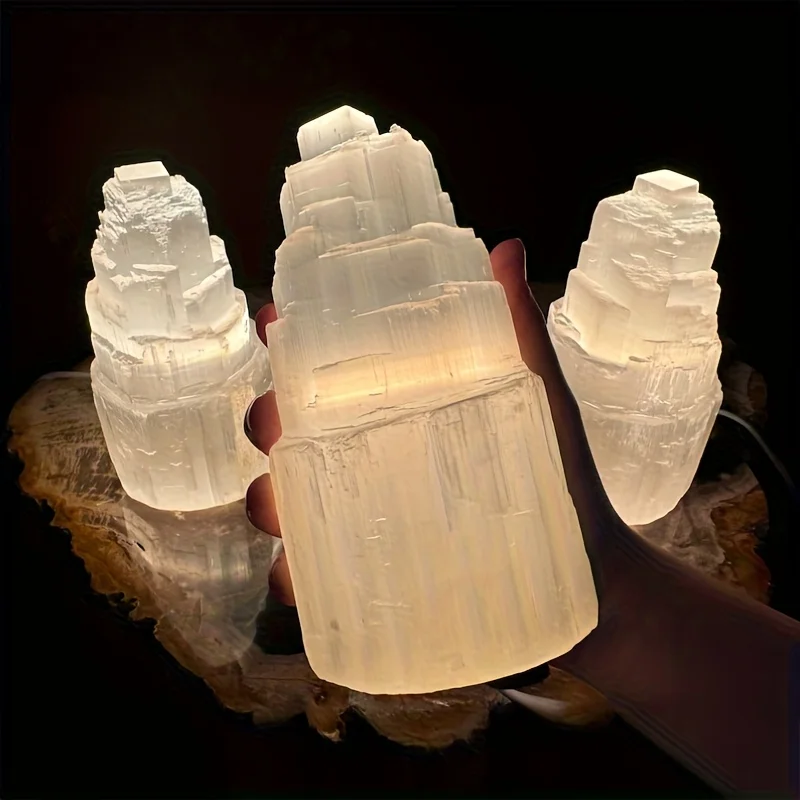 1 Rare Plaster Tower Ornament - Gypsum Skyscraper Rough Tower, Mineral Specimen Stick, Perfect Gift for Home Decoration