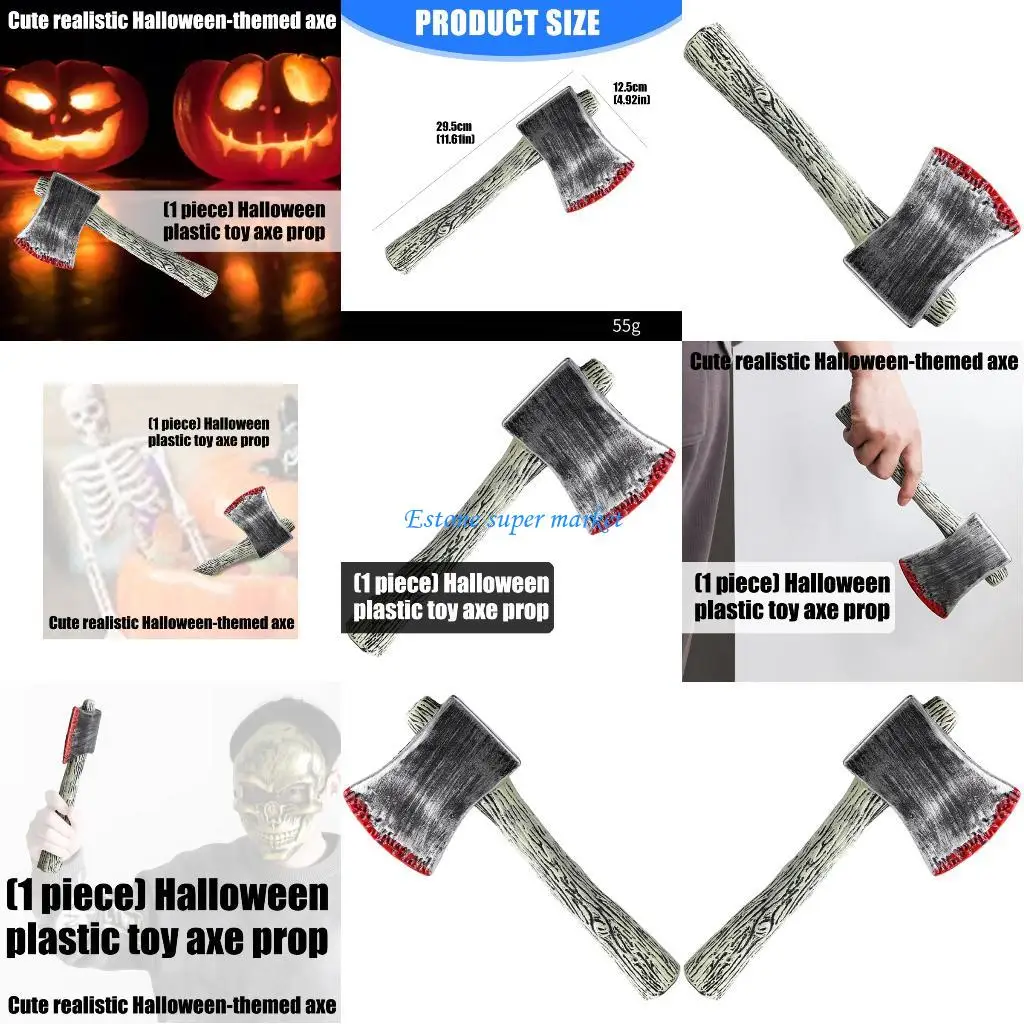

090B Realistic Plastic Adze Halloween Costume Props For Role Play Theater Performances